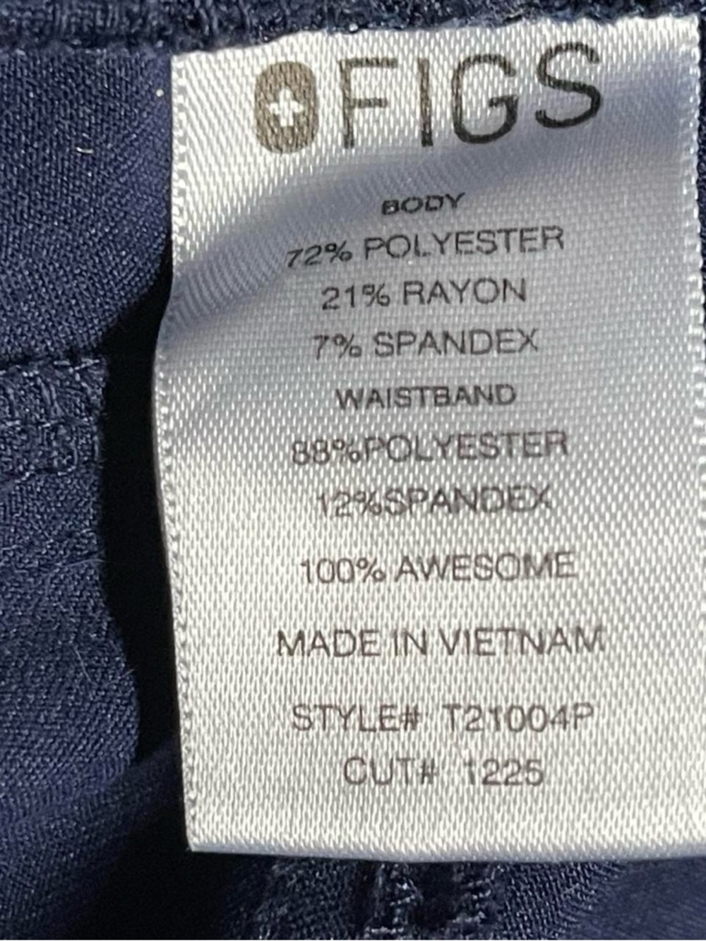 FIGS Kade Cargo Scrub Pants Blue Womens Sz XXS Petite Nurse Pockets Straight Leg - Picture 6 of 8